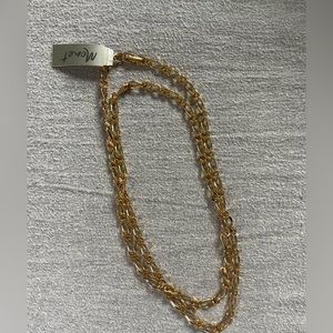 Monet Gold Toned Chain Necklace Vintage